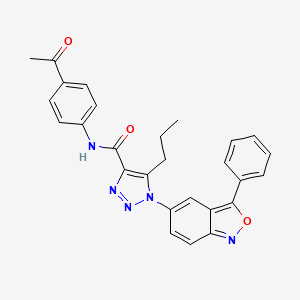 N-(4-acetylphenyl)-1-(3-phenyl-2,1-benzoxazol-5-yl)-5-propyl-1H-1,2,3-triazole-4-carboxamide