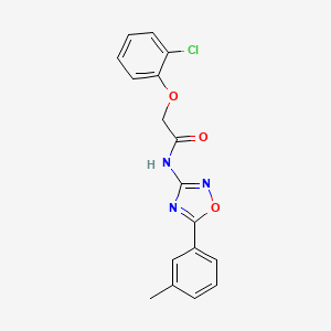 2-(2-chlorophenoxy)-N-[5-(3-methylphenyl)-1,2,4-oxadiazol-3-yl]acetamide