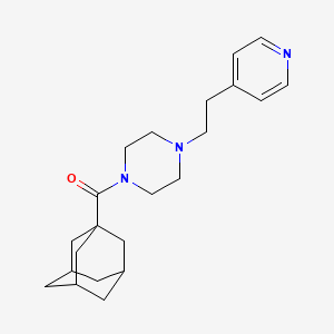 molecular formula C22H31N3O B11305970 1-(Adamantane-1-carbonyl)-4-[2-(pyridin-4-YL)ethyl]piperazine 