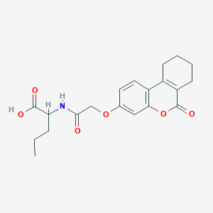 molecular formula C20H23NO6 B11305971 N-{[(6-oxo-7,8,9,10-tetrahydro-6H-benzo[c]chromen-3-yl)oxy]acetyl}norvaline 