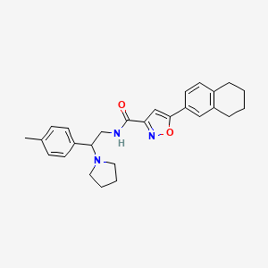 N-[2-(4-methylphenyl)-2-(pyrrolidin-1-yl)ethyl]-5-(5,6,7,8-tetrahydronaphthalen-2-yl)-1,2-oxazole-3-carboxamide