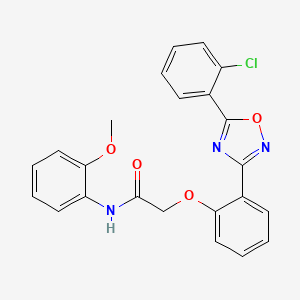 2-{2-[5-(2-chlorophenyl)-1,2,4-oxadiazol-3-yl]phenoxy}-N-(2-methoxyphenyl)acetamide