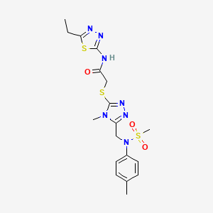 N-(5-ethyl-1,3,4-thiadiazol-2-yl)-2-[(4-methyl-5-{[(4-methylphenyl)(methylsulfonyl)amino]methyl}-4H-1,2,4-triazol-3-yl)sulfanyl]acetamide