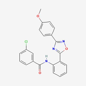 3-chloro-N-{2-[3-(4-methoxyphenyl)-1,2,4-oxadiazol-5-yl]phenyl}benzamide