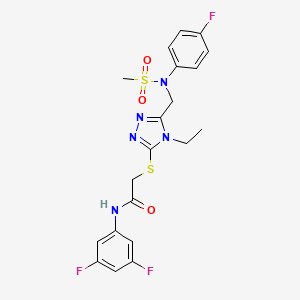 N-(3,5-difluorophenyl)-2-[(4-ethyl-5-{[(4-fluorophenyl)(methylsulfonyl)amino]methyl}-4H-1,2,4-triazol-3-yl)sulfanyl]acetamide