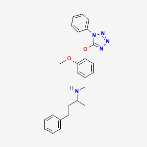 molecular formula C25H27N5O2 B11306034 N-{3-methoxy-4-[(1-phenyl-1H-tetrazol-5-yl)oxy]benzyl}-4-phenylbutan-2-amine 