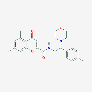 5,7-dimethyl-N-[2-(4-methylphenyl)-2-(morpholin-4-yl)ethyl]-4-oxo-4H-chromene-2-carboxamide