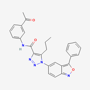 N-(3-acetylphenyl)-1-(3-phenyl-2,1-benzoxazol-5-yl)-5-propyl-1H-1,2,3-triazole-4-carboxamide