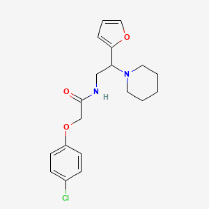 2-(4-chlorophenoxy)-N-[2-(furan-2-yl)-2-(piperidin-1-yl)ethyl]acetamide