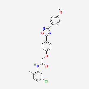 molecular formula C24H20ClN3O4 B11306095 N-(5-chloro-2-methylphenyl)-2-{4-[3-(4-methoxyphenyl)-1,2,4-oxadiazol-5-yl]phenoxy}acetamide 