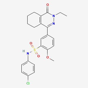 N-(4-chlorophenyl)-5-(3-ethyl-4-oxo-3,4,5,6,7,8-hexahydrophthalazin-1-yl)-2-methoxybenzenesulfonamide