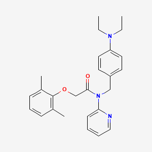 molecular formula C26H31N3O2 B11306124 N-[4-(diethylamino)benzyl]-2-(2,6-dimethylphenoxy)-N-(pyridin-2-yl)acetamide 