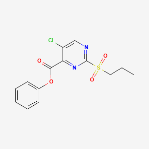 Phenyl 5-chloro-2-(propylsulfonyl)pyrimidine-4-carboxylate