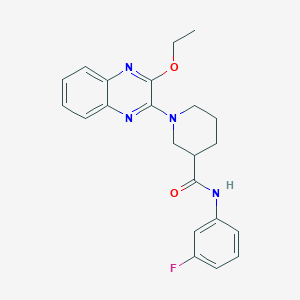 1-(3-ethoxyquinoxalin-2-yl)-N-(3-fluorophenyl)piperidine-3-carboxamide