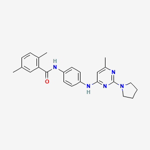 2,5-Dimethyl-N-(4-{[6-methyl-2-(pyrrolidin-1-YL)pyrimidin-4-YL]amino}phenyl)benzamide