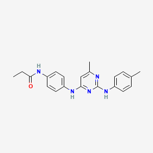 N-[4-({6-methyl-2-[(4-methylphenyl)amino]pyrimidin-4-yl}amino)phenyl]propanamide