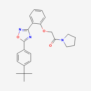 2-{2-[5-(4-Tert-butylphenyl)-1,2,4-oxadiazol-3-yl]phenoxy}-1-(pyrrolidin-1-yl)ethanone