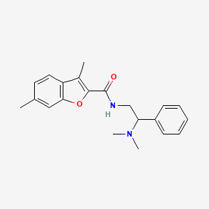 molecular formula C21H24N2O2 B11306197 N-[2-(dimethylamino)-2-phenylethyl]-3,6-dimethyl-1-benzofuran-2-carboxamide 