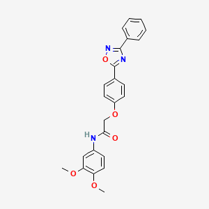 N-(3,4-dimethoxyphenyl)-2-[4-(3-phenyl-1,2,4-oxadiazol-5-yl)phenoxy]acetamide