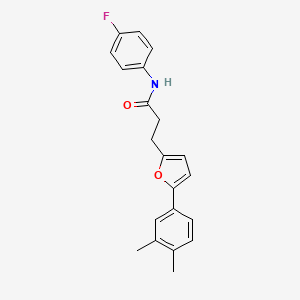 3-[5-(3,4-dimethylphenyl)furan-2-yl]-N-(4-fluorophenyl)propanamide