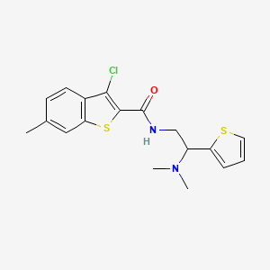 3-chloro-N-[2-(dimethylamino)-2-(thiophen-2-yl)ethyl]-6-methyl-1-benzothiophene-2-carboxamide