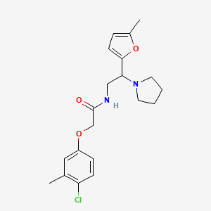 2-(4-chloro-3-methylphenoxy)-N-[2-(5-methylfuran-2-yl)-2-(pyrrolidin-1-yl)ethyl]acetamide