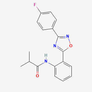 N-{2-[3-(4-fluorophenyl)-1,2,4-oxadiazol-5-yl]phenyl}-2-methylpropanamide