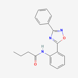 N-[2-(3-phenyl-1,2,4-oxadiazol-5-yl)phenyl]butanamide