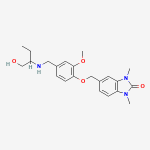 5-[(4-{[(1-hydroxybutan-2-yl)amino]methyl}-2-methoxyphenoxy)methyl]-1,3-dimethyl-1,3-dihydro-2H-benzimidazol-2-one