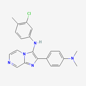 N-(3-chloro-4-methylphenyl)-2-[4-(dimethylamino)phenyl]imidazo[1,2-a]pyrazin-3-amine