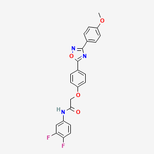 N-(3,4-difluorophenyl)-2-{4-[3-(4-methoxyphenyl)-1,2,4-oxadiazol-5-yl]phenoxy}acetamide