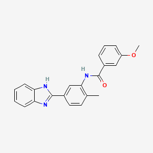 N-[5-(1H-benzimidazol-2-yl)-2-methylphenyl]-3-methoxybenzamide