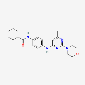 N-(4-((6-methyl-2-morpholinopyrimidin-4-yl)amino)phenyl)cyclohexanecarboxamide