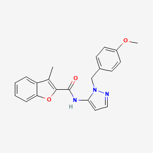 N-[1-(4-methoxybenzyl)-1H-pyrazol-5-yl]-3-methyl-1-benzofuran-2-carboxamide