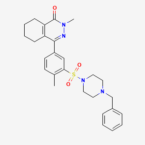 4-{3-[(4-benzylpiperazin-1-yl)sulfonyl]-4-methylphenyl}-2-methyl-5,6,7,8-tetrahydrophthalazin-1(2H)-one