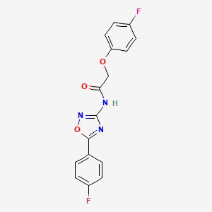 molecular formula C16H11F2N3O3 B11306371 2-(4-fluorophenoxy)-N-[5-(4-fluorophenyl)-1,2,4-oxadiazol-3-yl]acetamide 