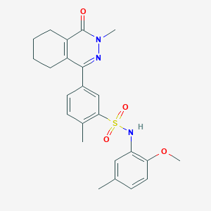 N-(2-methoxy-5-methylphenyl)-2-methyl-5-(3-methyl-4-oxo-3,4,5,6,7,8-hexahydrophthalazin-1-yl)benzenesulfonamide