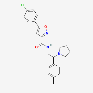 5-(4-chlorophenyl)-N-[2-(4-methylphenyl)-2-(pyrrolidin-1-yl)ethyl]-1,2-oxazole-3-carboxamide