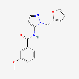 molecular formula C16H15N3O3 B11306387 N-[1-(furan-2-ylmethyl)-1H-pyrazol-5-yl]-3-methoxybenzamide 