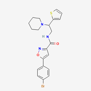 5-(4-bromophenyl)-N-[2-(piperidin-1-yl)-2-(thiophen-2-yl)ethyl]-1,2-oxazole-3-carboxamide