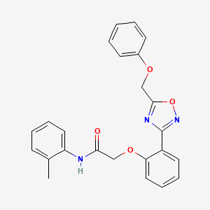 N-(2-methylphenyl)-2-{2-[5-(phenoxymethyl)-1,2,4-oxadiazol-3-yl]phenoxy}acetamide