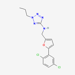 N-{[5-(2,5-dichlorophenyl)-2-furyl]methyl}-2-propyl-2H-tetrazol-5-amine