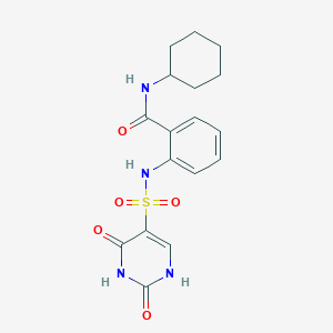 N-cyclohexyl-2-{[(2-hydroxy-6-oxo-1,6-dihydropyrimidin-5-yl)sulfonyl]amino}benzamide