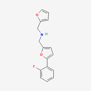 N-{[5-(2-fluorophenyl)-2-furyl]methyl}-N-(2-furylmethyl)amine