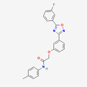 2-{3-[5-(3-fluorophenyl)-1,2,4-oxadiazol-3-yl]phenoxy}-N-(4-methylphenyl)acetamide