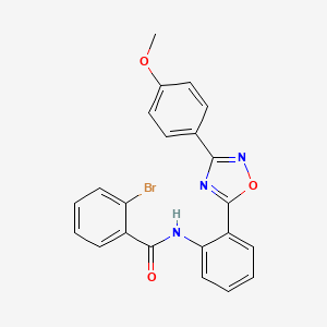 molecular formula C22H16BrN3O3 B11306492 2-bromo-N-{2-[3-(4-methoxyphenyl)-1,2,4-oxadiazol-5-yl]phenyl}benzamide 