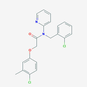 molecular formula C21H18Cl2N2O2 B11306500 N-(2-chlorobenzyl)-2-(4-chloro-3-methylphenoxy)-N-(pyridin-2-yl)acetamide 