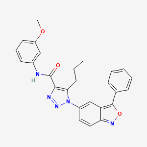 N-(3-methoxyphenyl)-1-(3-phenyl-2,1-benzoxazol-5-yl)-5-propyl-1H-1,2,3-triazole-4-carboxamide