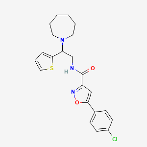 N-[2-(azepan-1-yl)-2-(thiophen-2-yl)ethyl]-5-(4-chlorophenyl)-1,2-oxazole-3-carboxamide