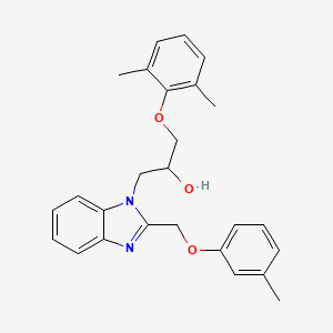 1-(2,6-dimethylphenoxy)-3-{2-[(3-methylphenoxy)methyl]-1H-benzimidazol-1-yl}propan-2-ol